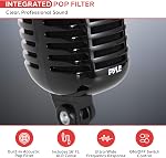 Pyle Retro Mic Vintage Style Dynamic Mic Designed for Stage Performance and Clarity Inc 16ft XLR Cable