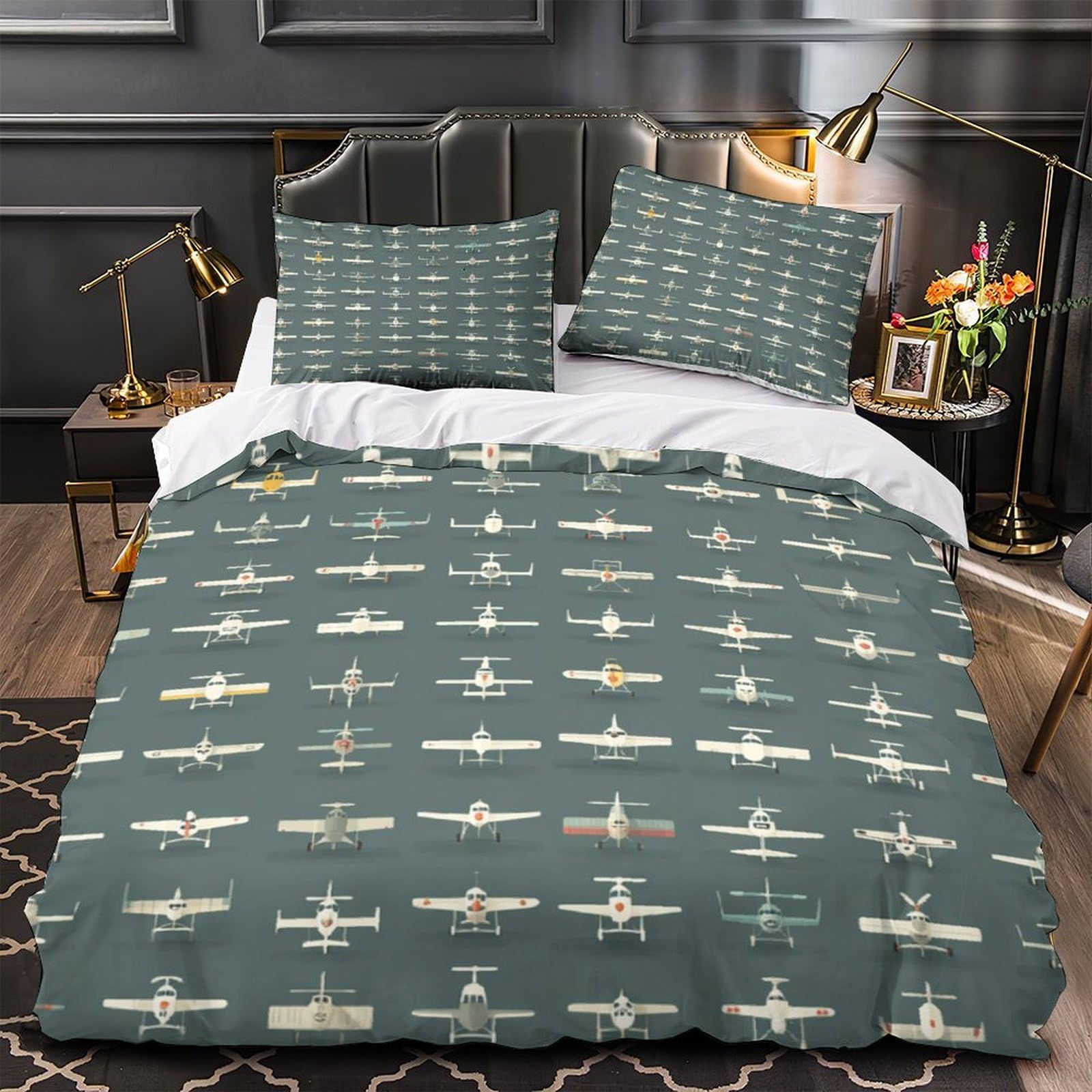 Parure de lit hypoallergique microfibre ultra douce fermeture éclair