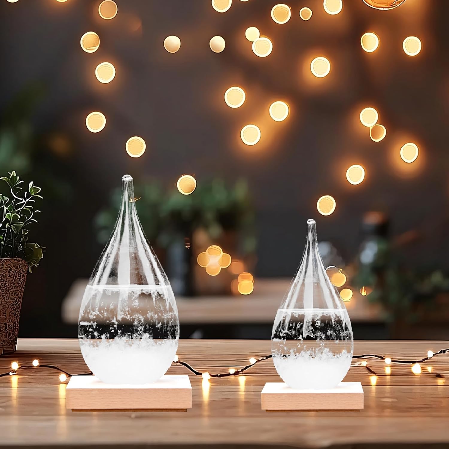 Storm Glass Weather Station – Elegant Drop-Shaped Crystal Barometer, Perfect Christmas & Winter Gift for Home & Office Decor, Unique Weather Predictor for Family & Friends - Image 5