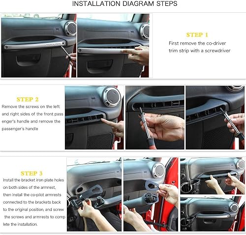 Miniatura 5 de Hooke Road - Soporte multifunción para teléfono y bebidas, soporte organizador para atornillar para Jeep Wrangler JK Rubicon Sahara Sport, 24