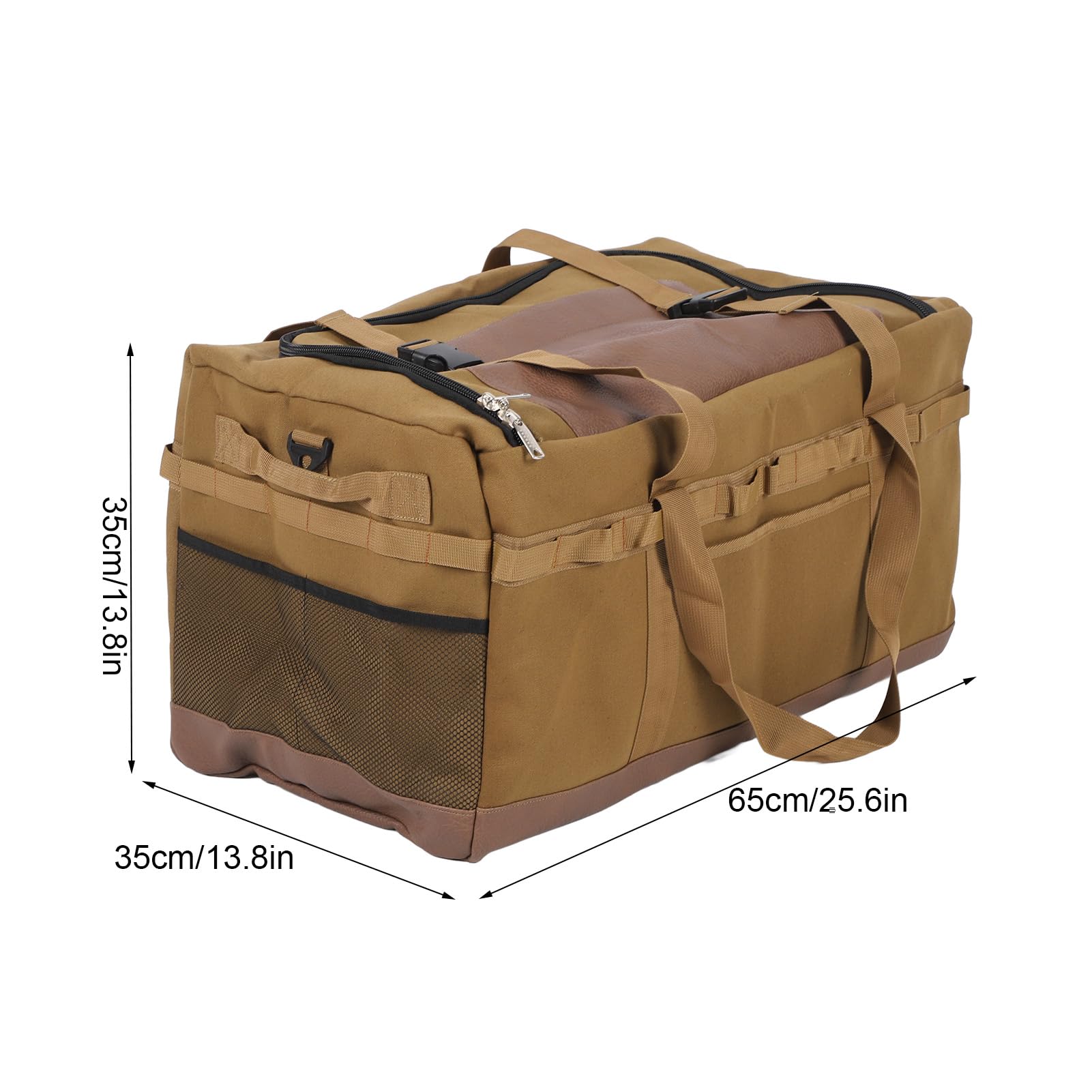 Borsa Porta Attrezzi Da Barbecue In Tela 61cm – Verde Scuro, Capiente Con Doppia Cerniera, Per Utensili Griglia, Campeggio E Picnic - 4