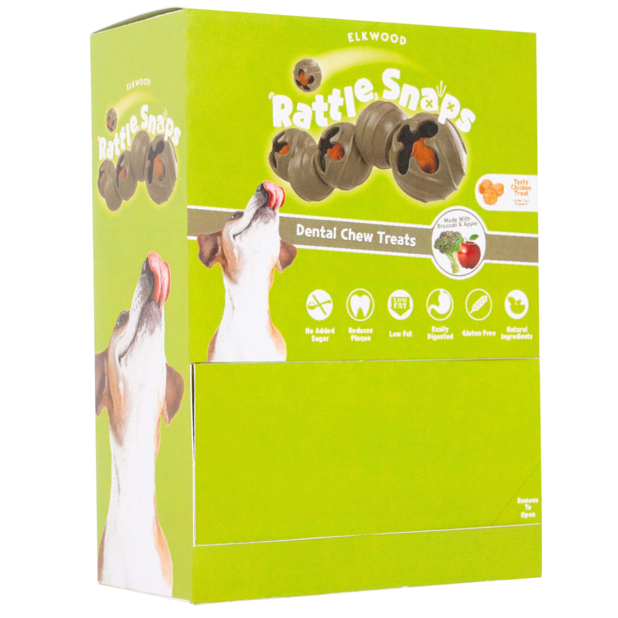 Elkwood RS Broccoli Apple Chicken Dental Chew Treats 2 Pack