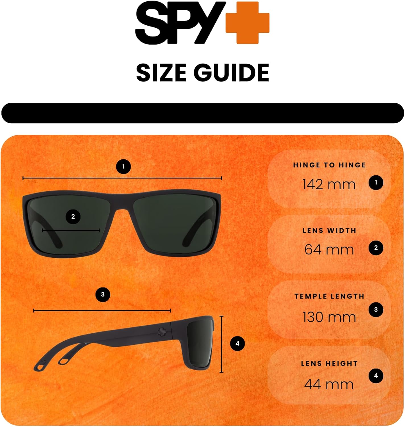 Spy Rocky 62MM Cylindrical Shield Sunglasses for Men +BUNDLE with ACCESSORY EYEWEAR KIT