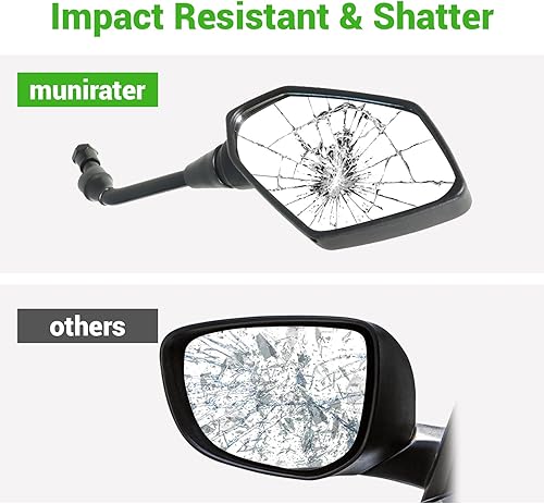 Miniatura 6 de munirater Reemplazo de espejos laterales retrovisores ATV para Polaris Sportsman 400 450 500 550 570 700 800 850