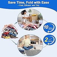 Vista 7 de BoxLegend V3 - Tabla plegable para camisas, carpeta de ropa, carpetas de plástico duradero para lavandería, tablas plegables, color gris