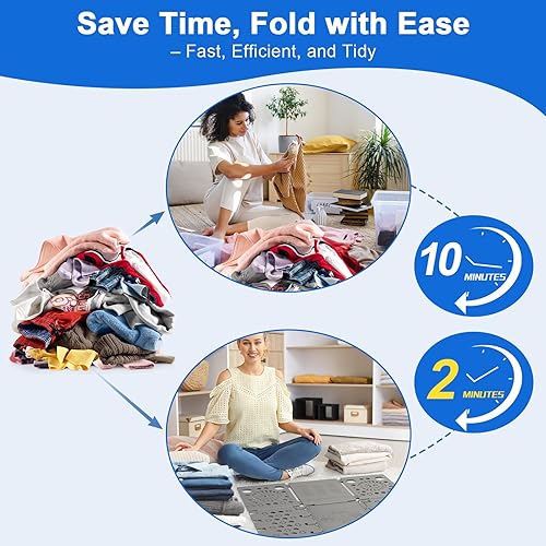 Miniatura 7 de BoxLegend V3 - Tabla plegable para camisas, carpeta de ropa, carpetas de plástico duradero para lavandería, tablas plegables, color gris