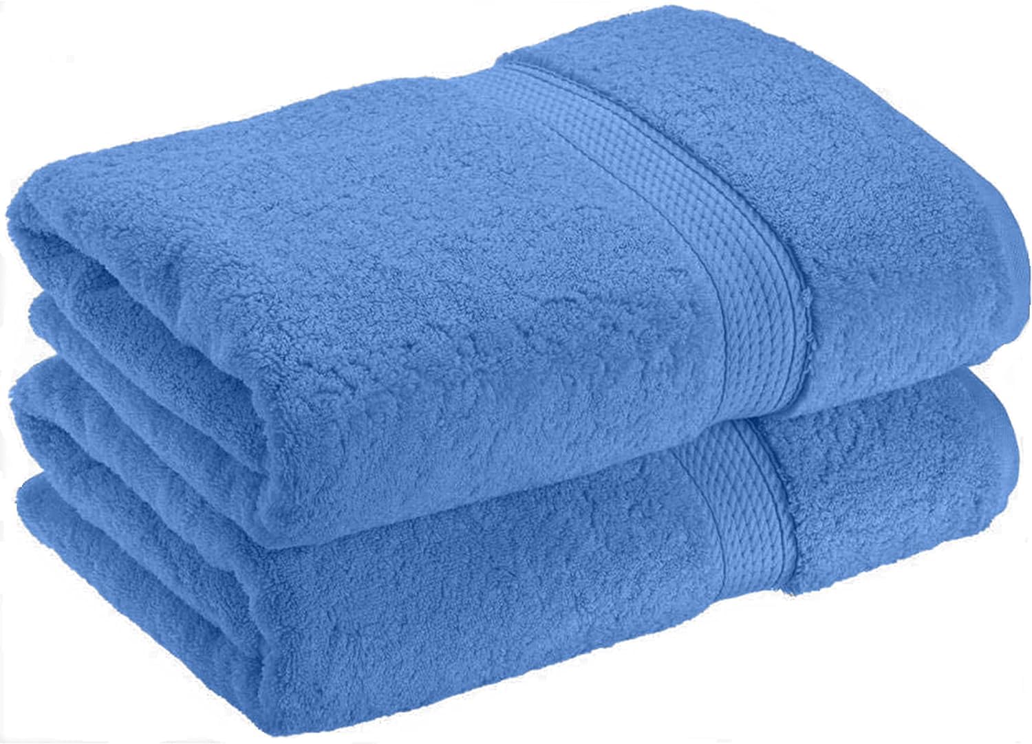 HOUSEGADS Bath Sheets 600 GSM 100% Cotton Bath Towels, Ultra Absorbent & Quick Dry, Large Hotel Quality Bathsheet Set of 2, Soft and Highly Absorbent Quality (Cobalt Blue, 80X140CM)