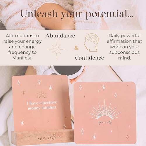 Miniatura 2 de Tarjetas de afirmación de dinero para mujer, 31 citas inspiradoras y empoderadoras diarias únicas, tarjetas motivacionales, tarjetas de