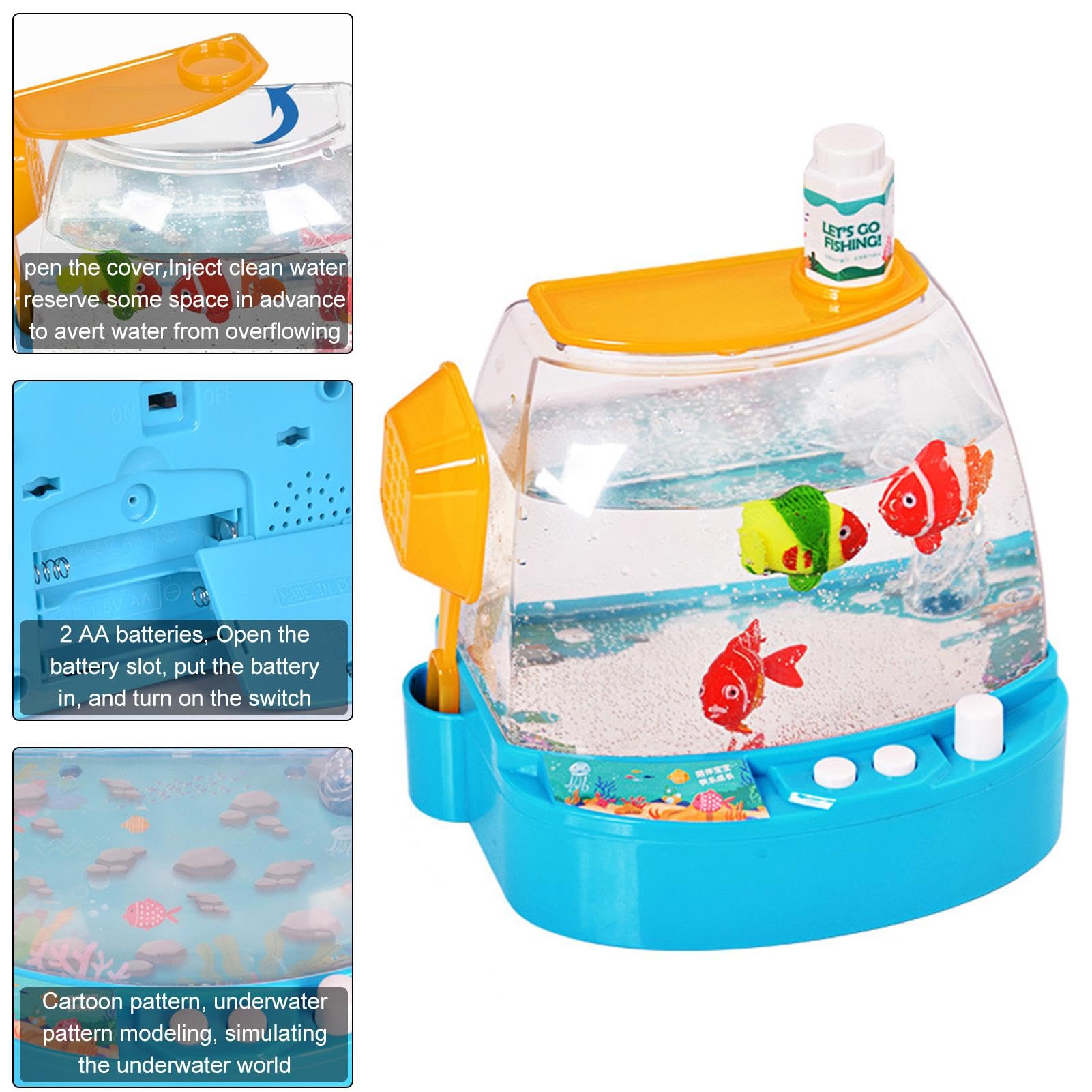 Zhu Zhu Pets Magnetic Fishing Rod Toy Fish Tank Set Magnetic