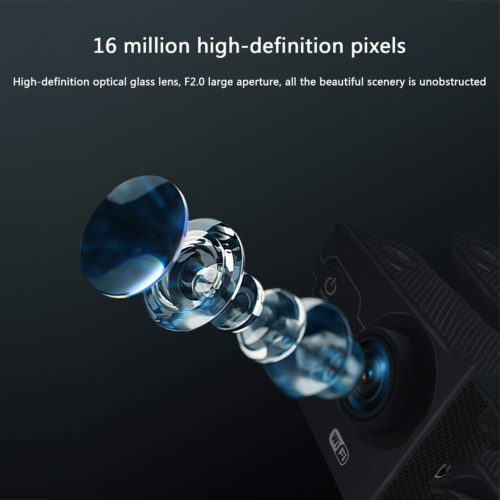 Appareil Photo Etanche Full HD 4K 16MP Appareil Photo étanche Selfie Camescope Étanche Jusqu'à 30M et Stabilisation EIS pour la Randonnée ou Les Voyages en Bord de Mer en Famille