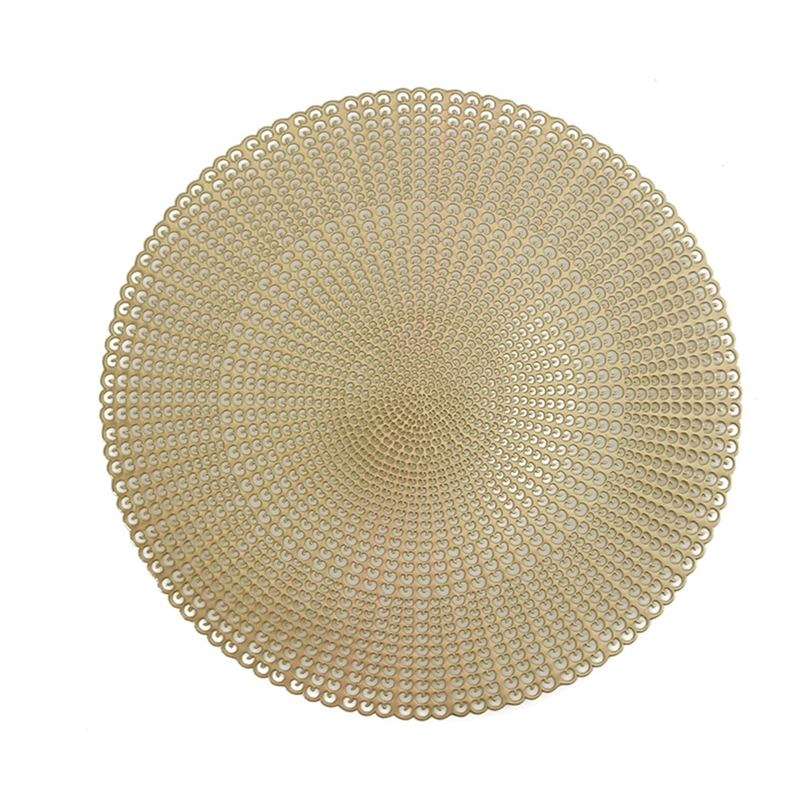 Mantel individual redondo, juego de 6 manteles individuales de cocina lavables vacíos con motivo escamas de pescado, manteles individuales de PVC navideños, resistentes al calor y