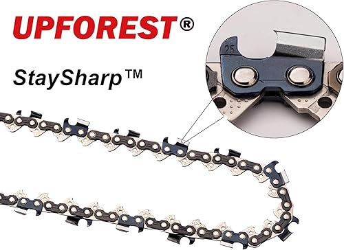 Miniatura 2 de UPFOREST Paquete de 3 cadenas de motosierra de 20 pulgadas, calibre de 0.050 pulgadas, paso de 325 pulgadas, 80 eslabones de transmisión para