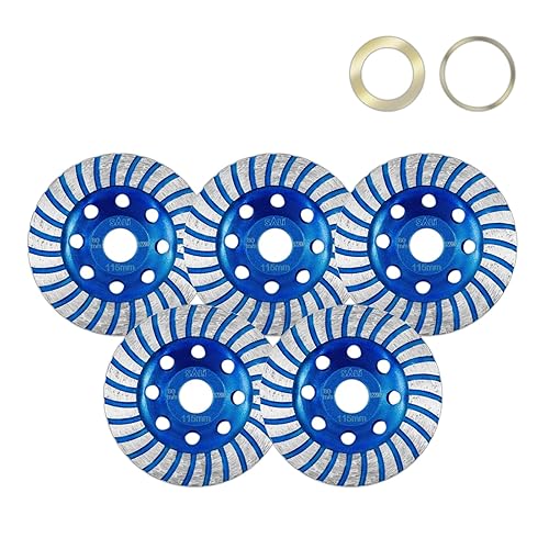 Miniatura 10 de SALI Rueda de amoladora de diamante para hormigón de 4 1/2 pulgadas para pulido y limpieza de superficies de piedra, hormigón, cemento, mármol,