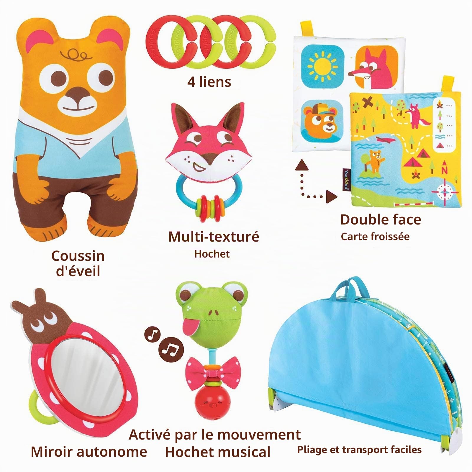 Tapis d'éveil Play N nap Gymotion - Yookidoo