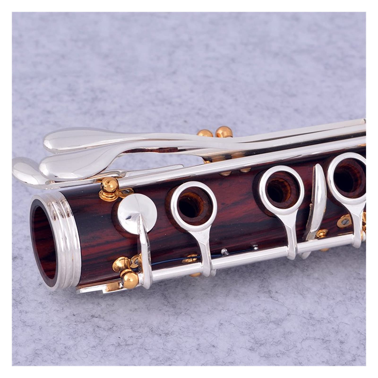 Clarinete Cocobolo Profesional A-Tone 17 Teclas Clarinete Plateado