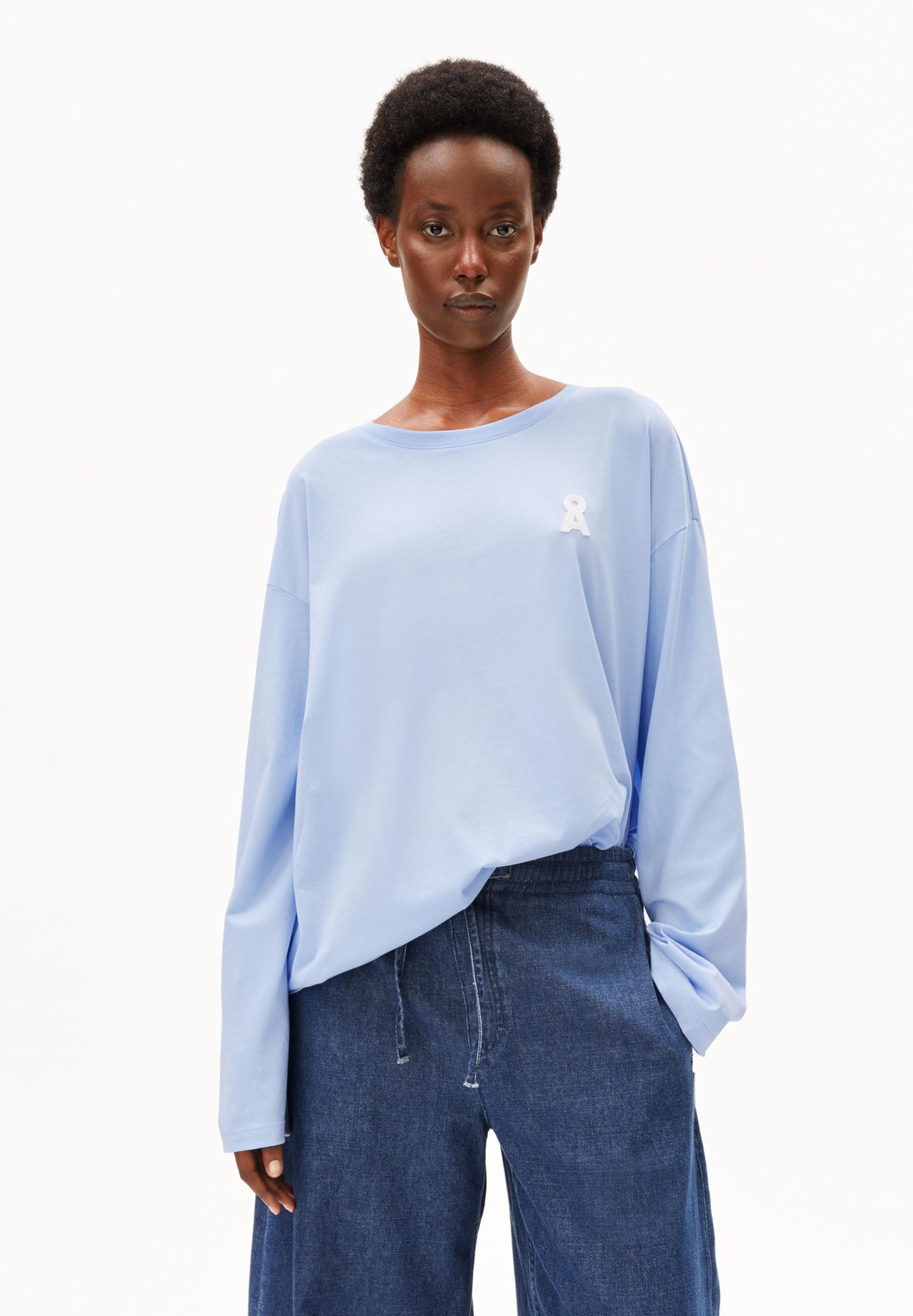 ARMEDANGELS Damen Longsleeve aus Bio-Baumwolle Iconic Å FIETAA Oversized Fit