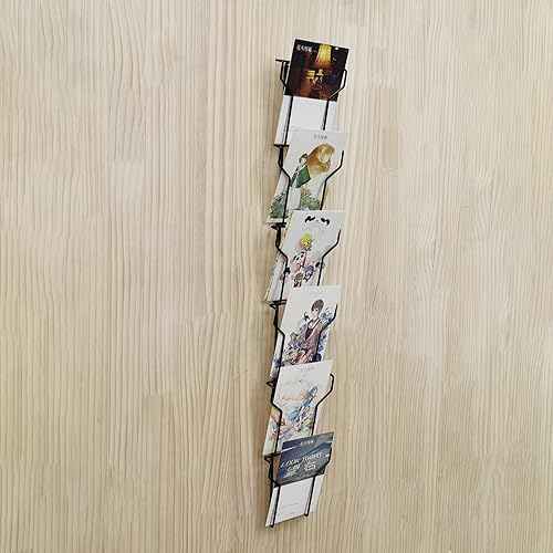 Miniatura 4 de FixtureDisplays Soporte de pared de 5 x 7 pulgadas 58 pulgadas bolsillo vertical ancho de retrato tarjeta postal estante de alambre para exhibición