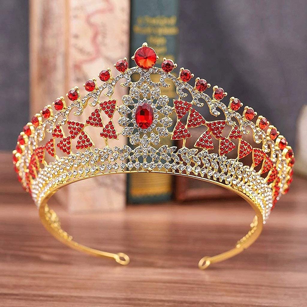 korona dekoracyjna, Księżniczka Mini Tiara Kryształowa Korona do Włosów Ślubna