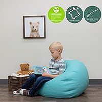 Vista 3 de Children's Factory Puf redondo de 26 pulgadas, puf con funda resistente al agua para niños, asiento flexible para aula primaria, fácil de limpiar