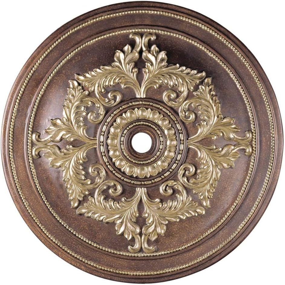 Polyurethane Foam Ceiling Medallion Finish Palacial Bronze with Gilded