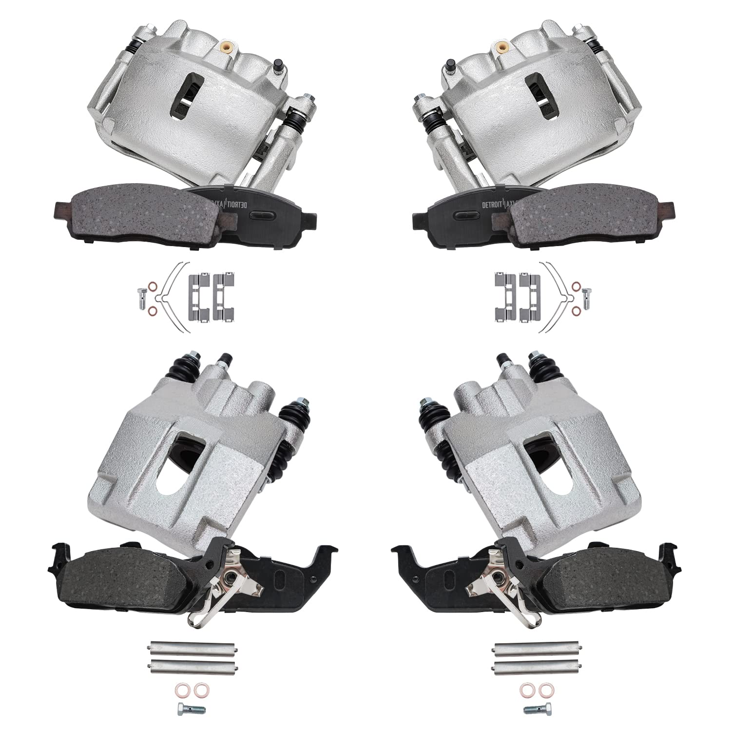 Detroit Axle - Brake Kit for Ford F-150 Lincoln Mark LT Ceramic Brake Pads