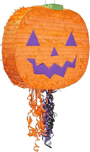 Miniatura 6 de Bonita piñata fantasma para decoraciones de fiesta de Halloween, cuerda iridiscente, 17 x 13 x 3 pulgadas