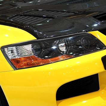 Carbon Fiber Headlight Eyelid Eyebrow Trim for Mitsubishi Lancer EVO 7-9 2003-2007