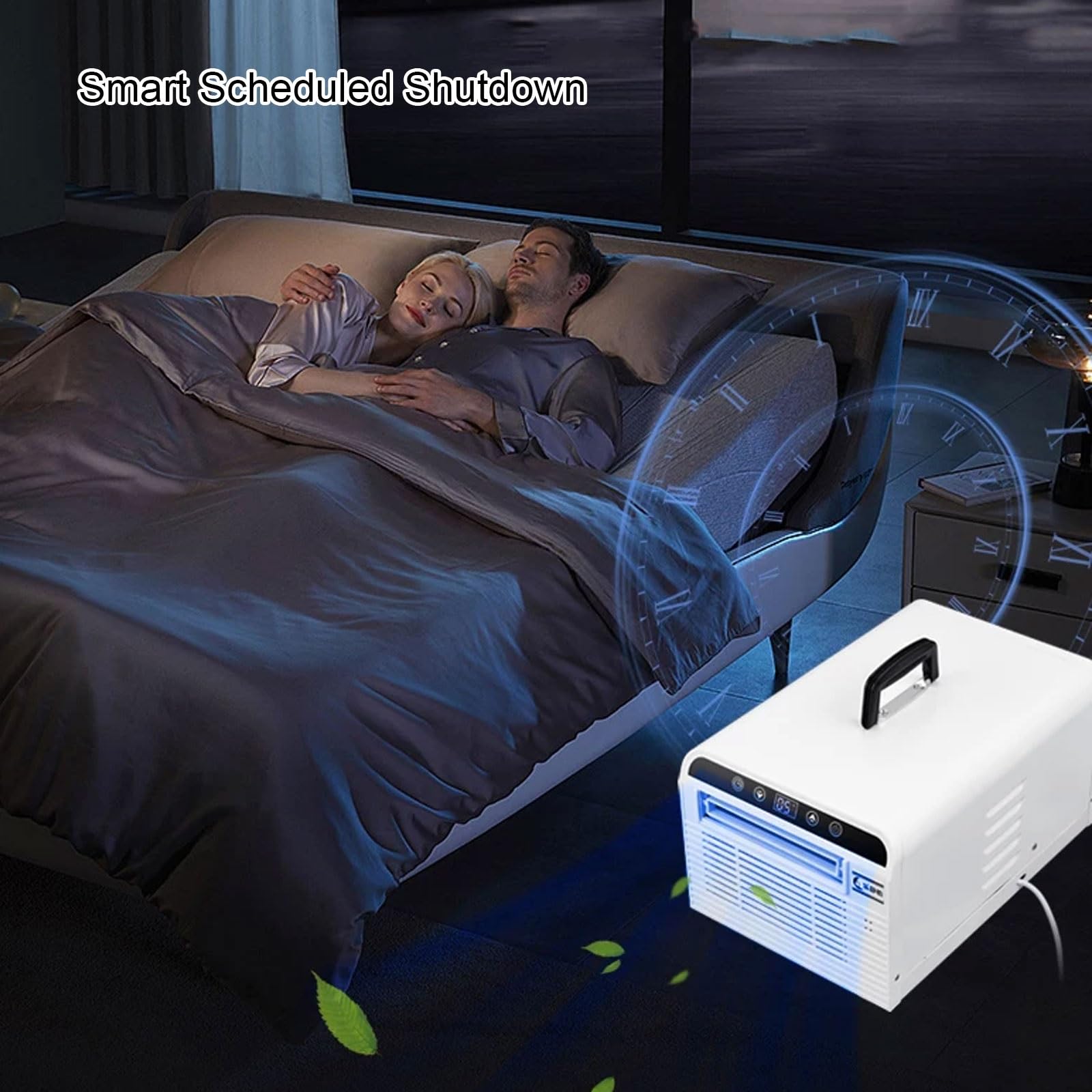 1100W/2500BTU Climatiseur Mobile pour Chambre Aucune Vidange Nécessaire