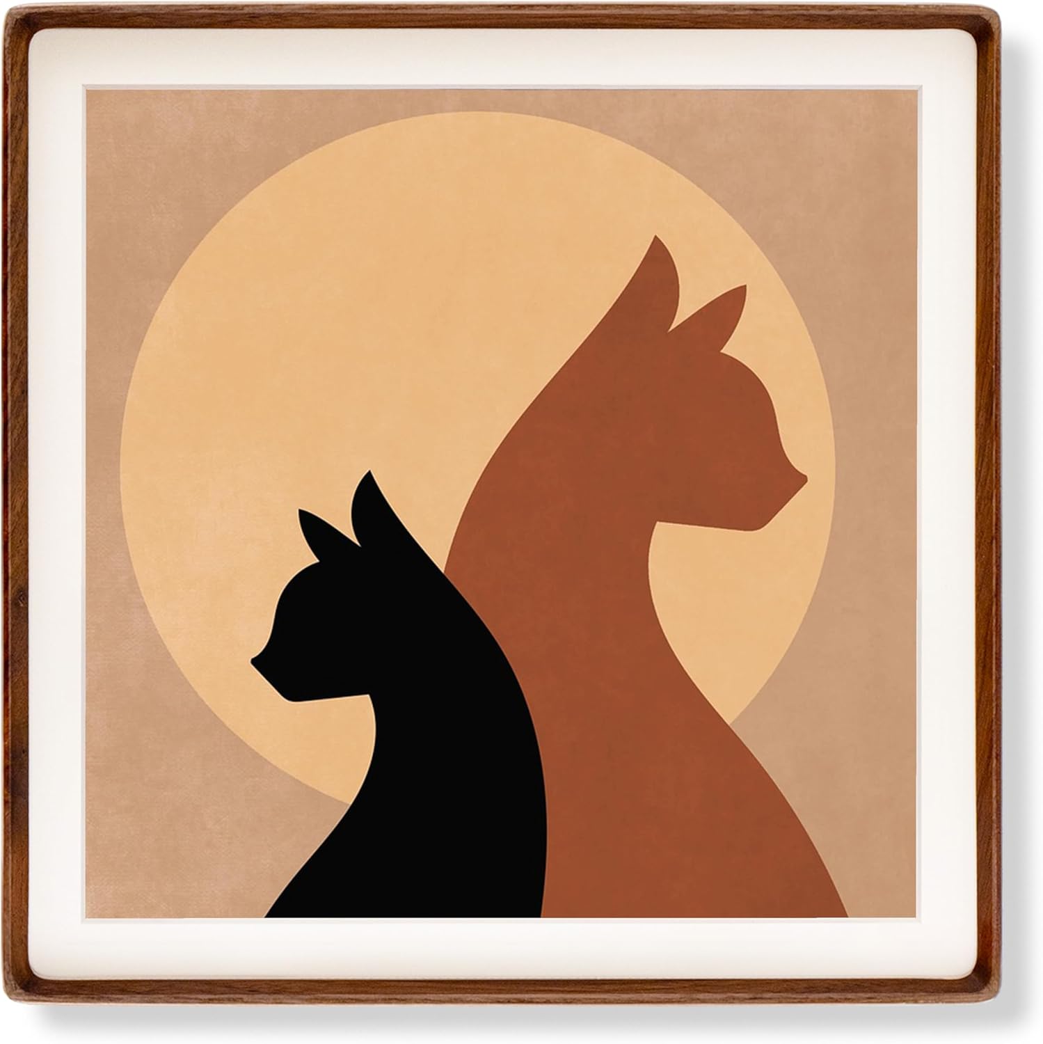 Recuerdos Natural Walnut Wood 12x12 Picture Frame, Solid Wooden Square Wooden Photo Frame Fits 8x8/10x10 with Mat or 12x12 Without Mat for Gallery Wall Mount or Tabletop Display