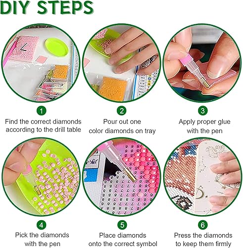 Miniatura 5 de Snuqevc Kits de pintura de diamantes con mariposas florecientes, pintura de diamante redondo 5D, bordado de diamante redondo para adultos y niños,