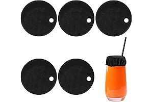 5Pcs Cup Covers for Drinks Reusable - Fabric Drink Protector for Women