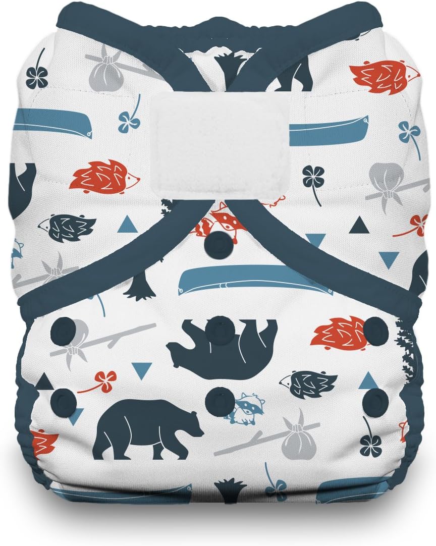 Thirsties Duo Wrap Reusable Cloth Diaper Cover, Hook and Loop Closure, Adventure Trail Size Two (18-40 lbs)