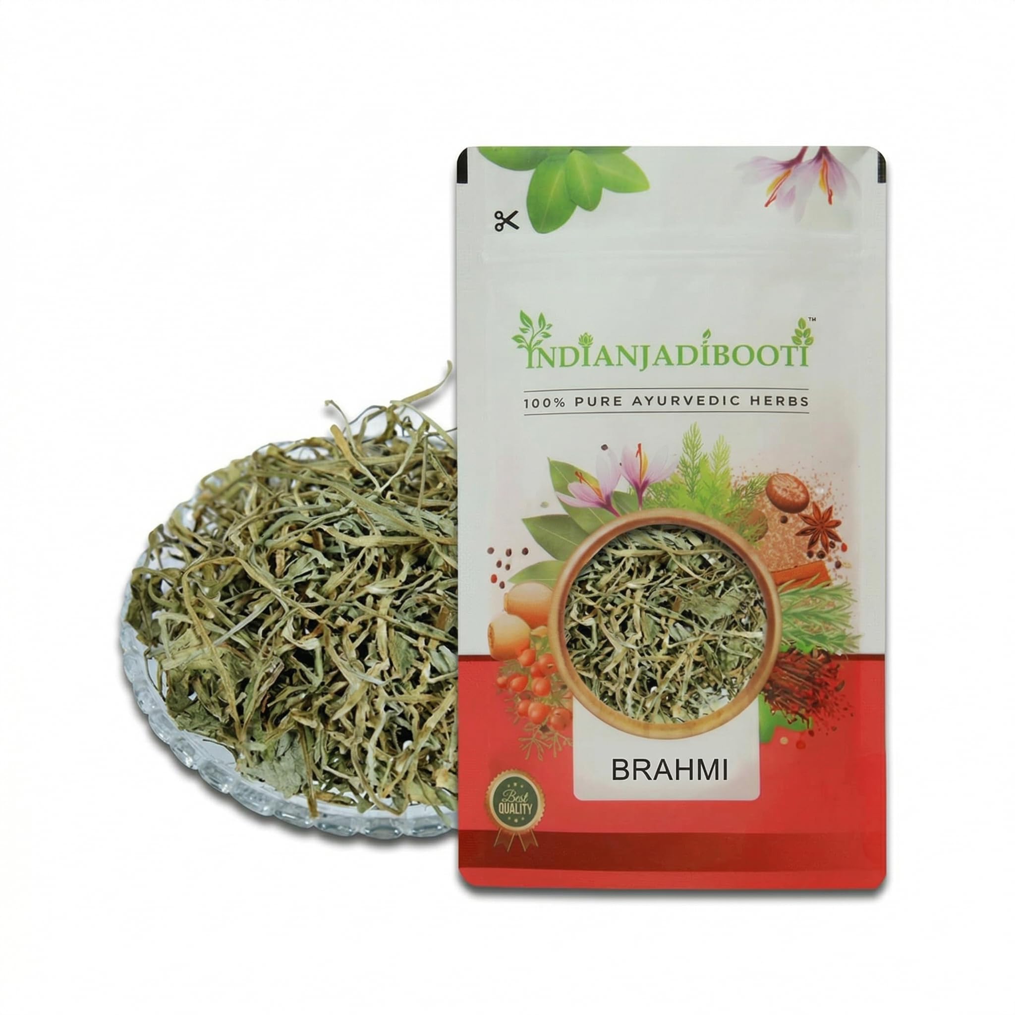 IndianJadiBooti Brahmi Booti (100g Pack of 2) | Dried Bacopa Monnieri Whole Herb | Ayurvedic Brain Tonic for Memory, Focus & Mental Clarity | Natural Hair Care Ingredient | Raw & Cleaned — Amazon image 4