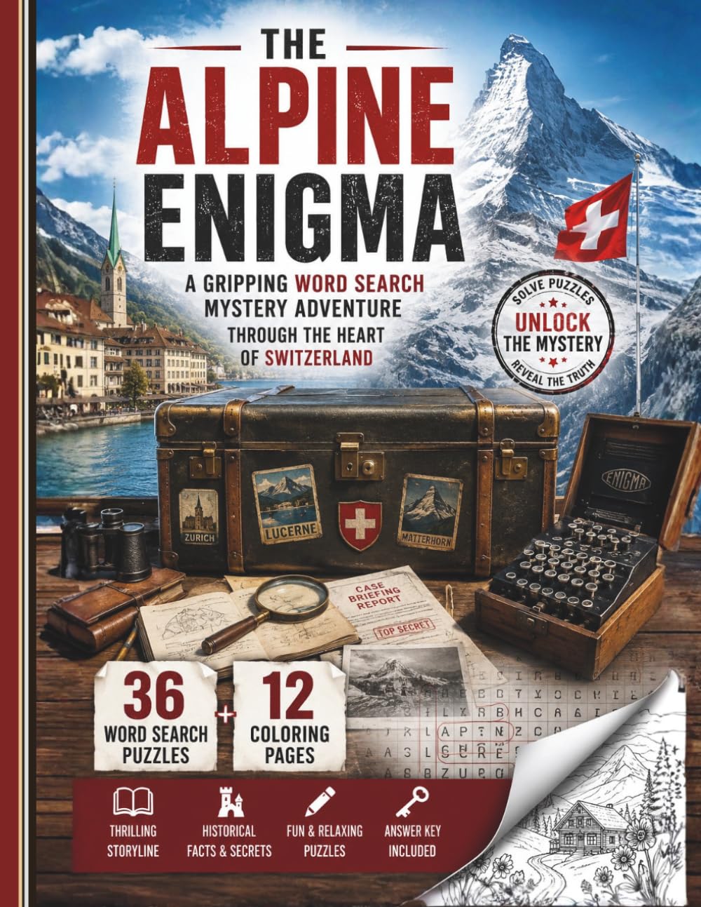 The Alpine Enigma: A Gripping Word Search Mystery Adventure Through the Heart of Switzerland