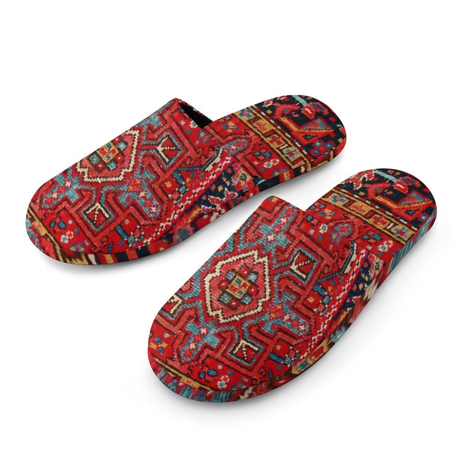 Persian Rug Design Women's Slippers Soft Clown House Slippers Fuzzy Fluffy Slides Slippers