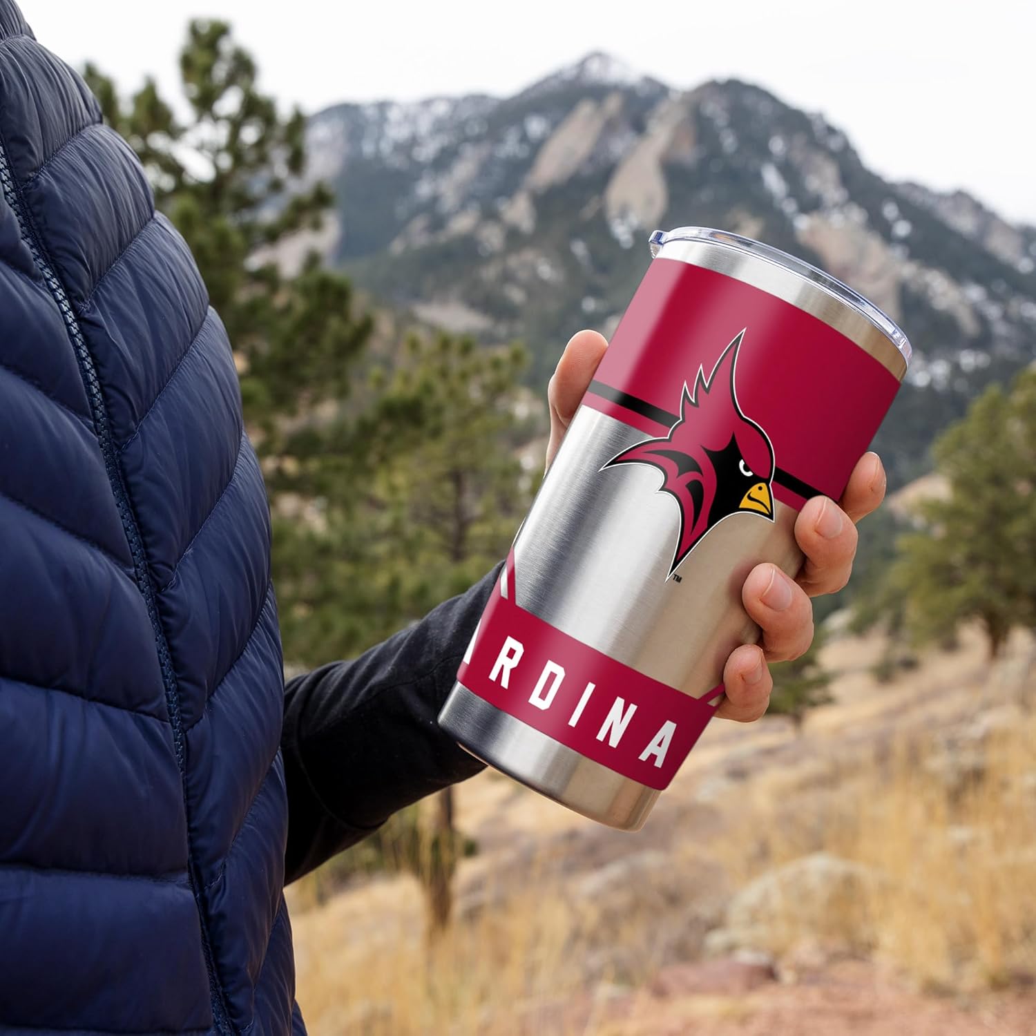 Rico Industries NCAA St. John Fisher Cardinals Standard 20oz Stainless Steel Tumbler with Lid - Great For Coffee, Tea, Water or Cocktails - Image 2