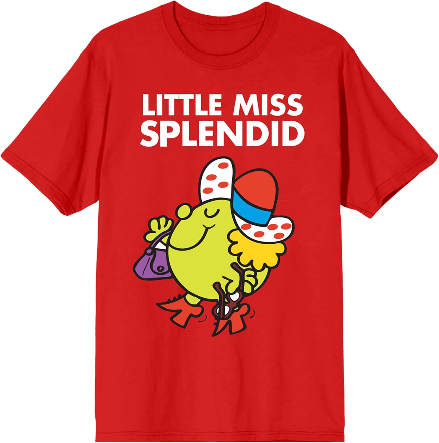 Mr. Men and Little Miss Classic Little Miss Splendid Crew Neck Short Sleeve Red Women's T-Shirt