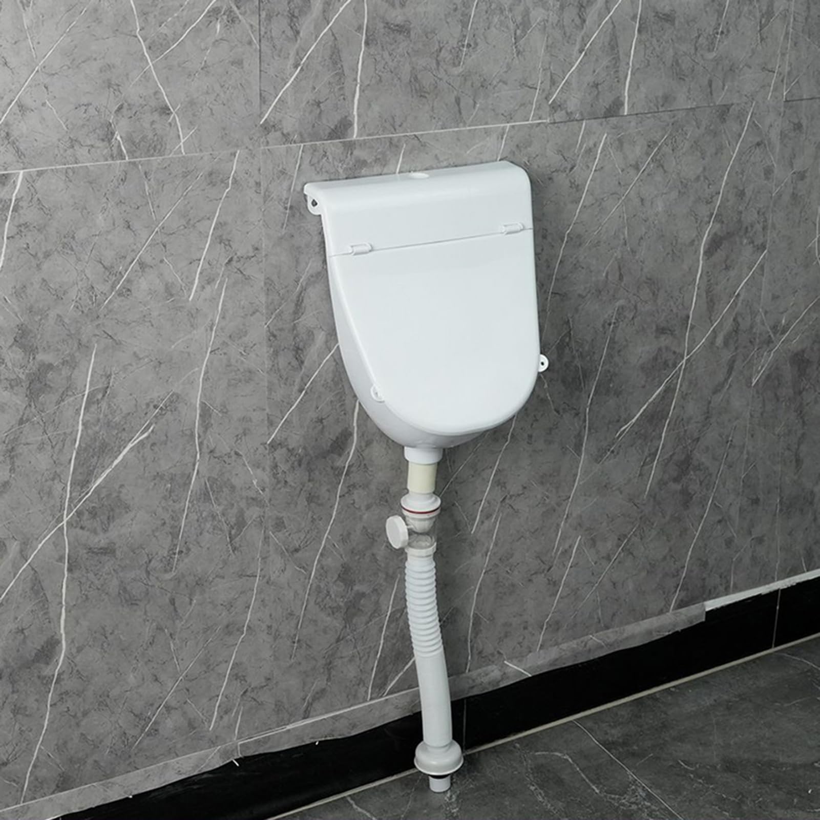 Generisch Pissoir de pared para hombre | Fregadero orinatorio para baño | Fregadero a prueba de rebosadero con manguera para vehículos, casa, jardín, dormitorio