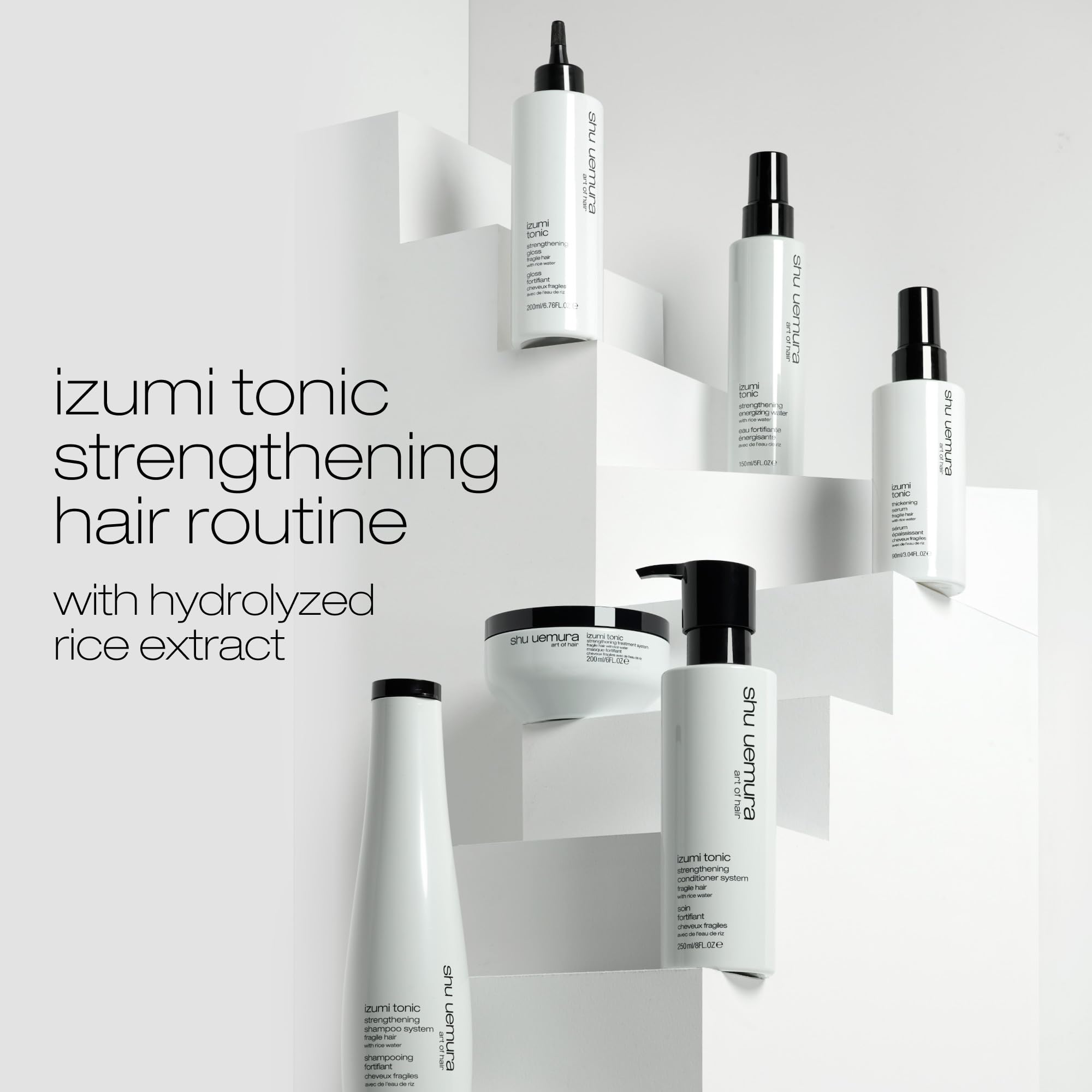 Izumi Tonic gloss fortifiant cheveux fragiles avec de l'eau de riz 200 ml
