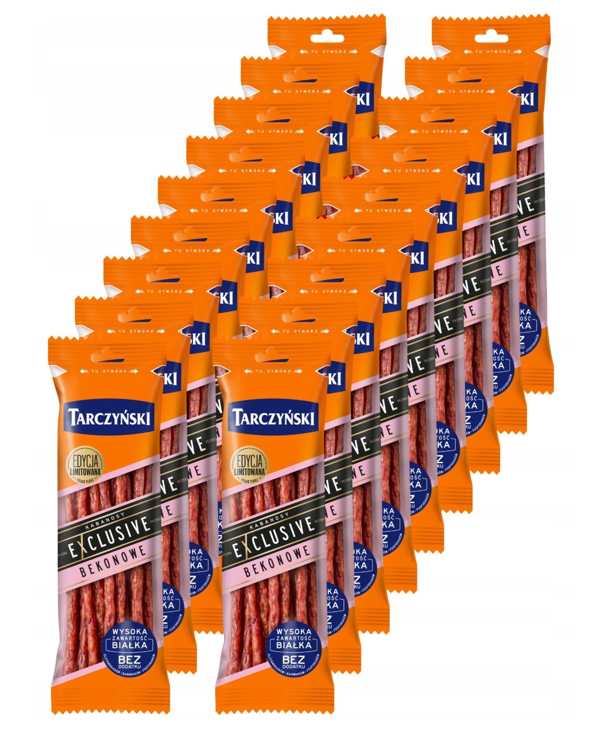 Tarczynski Kabanossi Bacon 18x 90g - Cabanossi Schweinefleisch Wurst Snack