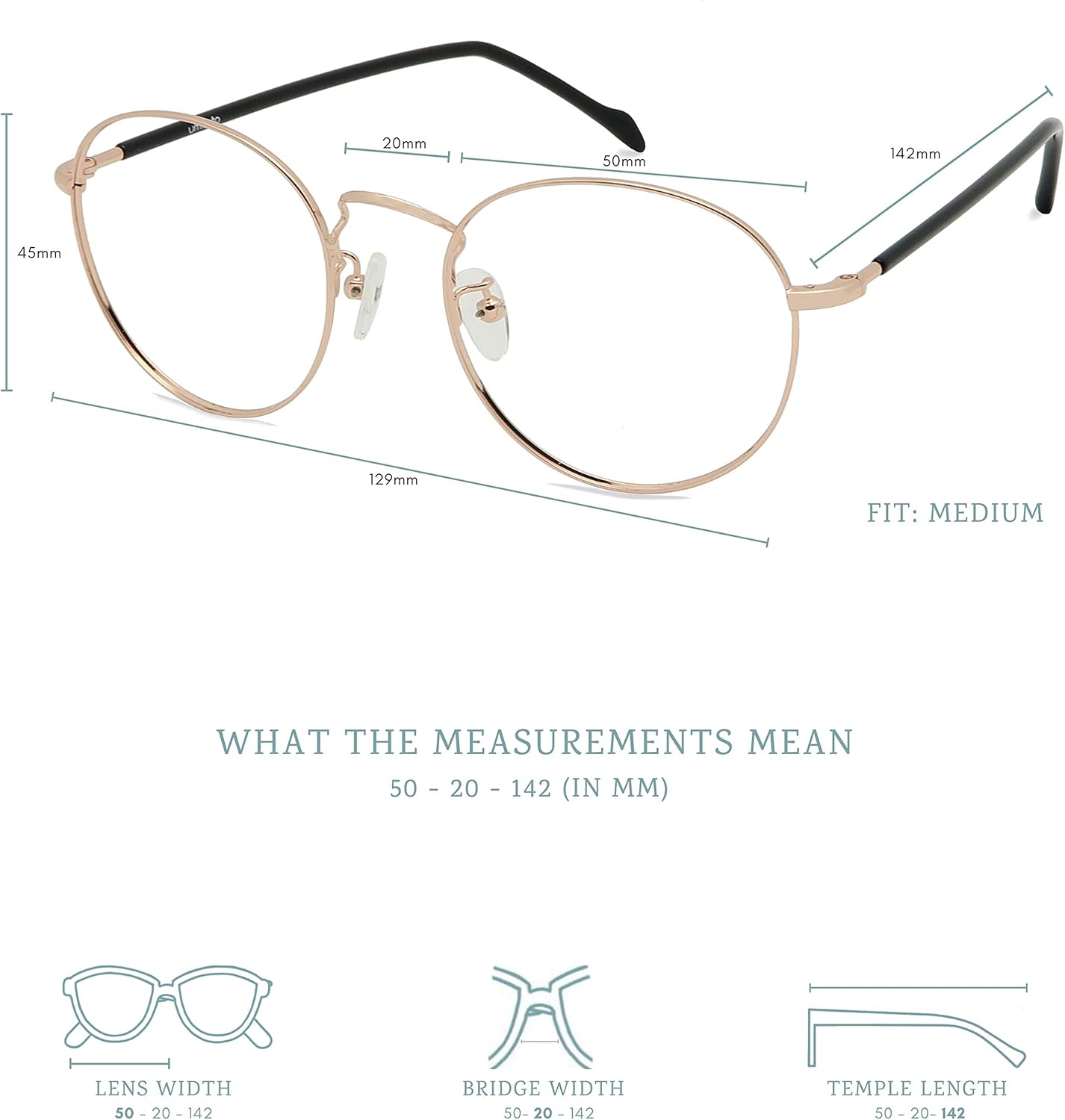 Tор Brаndѕ Umizato Classic Stainless Steel Round Blue Light Glasses - Flexible Durable Corrosion Resistance, Blue Blockers Glasses, Circle Wire Womens and Mens Blue Light Glasses Metal Frame (SUMI in Rose Gold)