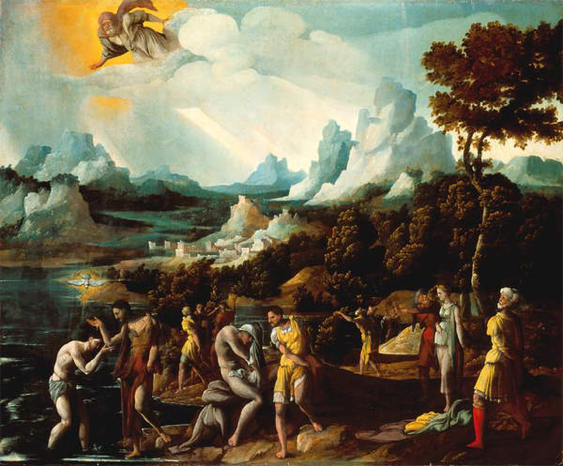 SERENDIPITP Aesthetic Poster Photo Wall Print Retro Picture the Baptism of Christ by Jan Van Scorel Modern Wall Artwork for Home Decor 60x90cm