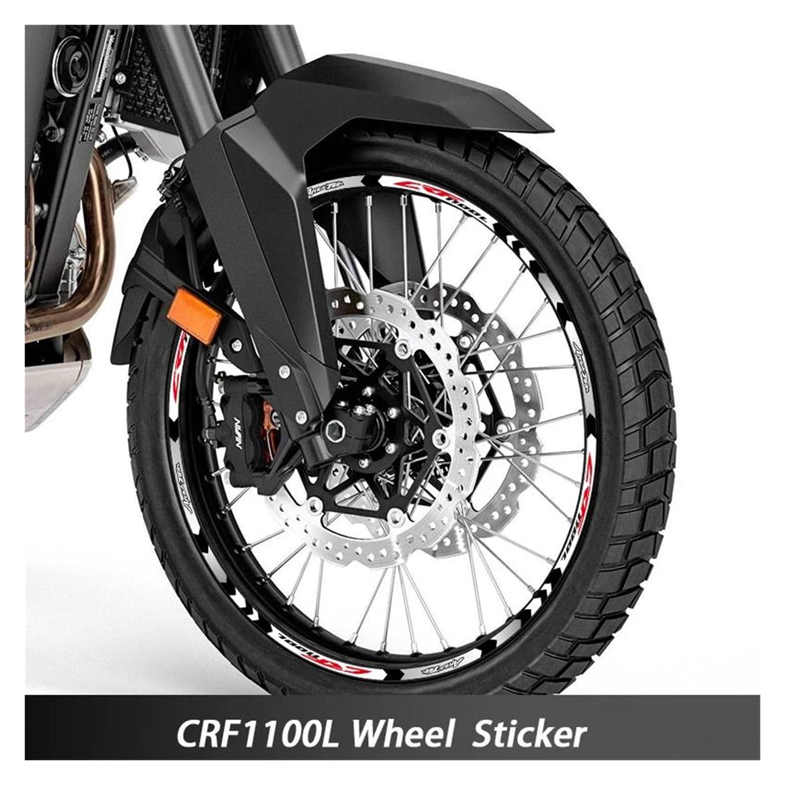 do CRF1100L Africa Twin Crf 1100i naklejki na piasty koła motocyklowego naklejki odblaskowe (żółte)