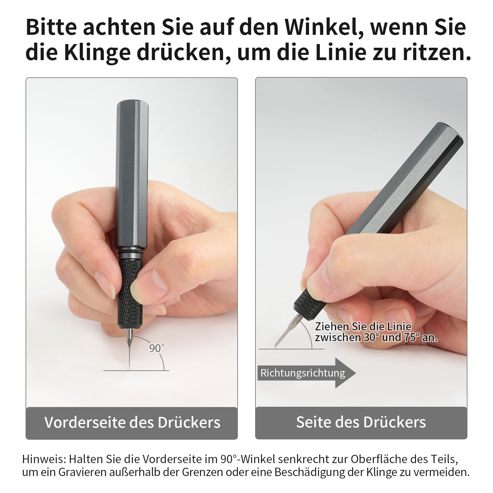 Modell Scriber, Line Scriber mit Wolframstahlklingen, Modell Scribing Tool für den Modellbau-Hobby, RG Scale Model, Gundam Model Kit, Kunststoff-Modelle, Harz GK geschnitzt (0,1 MM)
