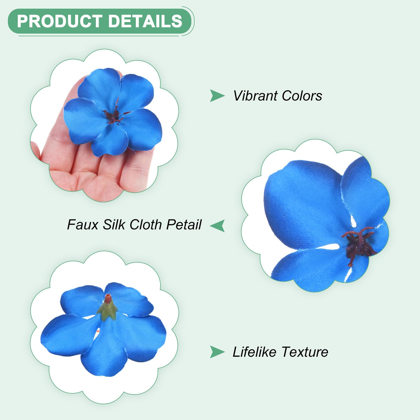 M METERXITY 100-Pack Artificial Orchid Flower Heads - Image 2