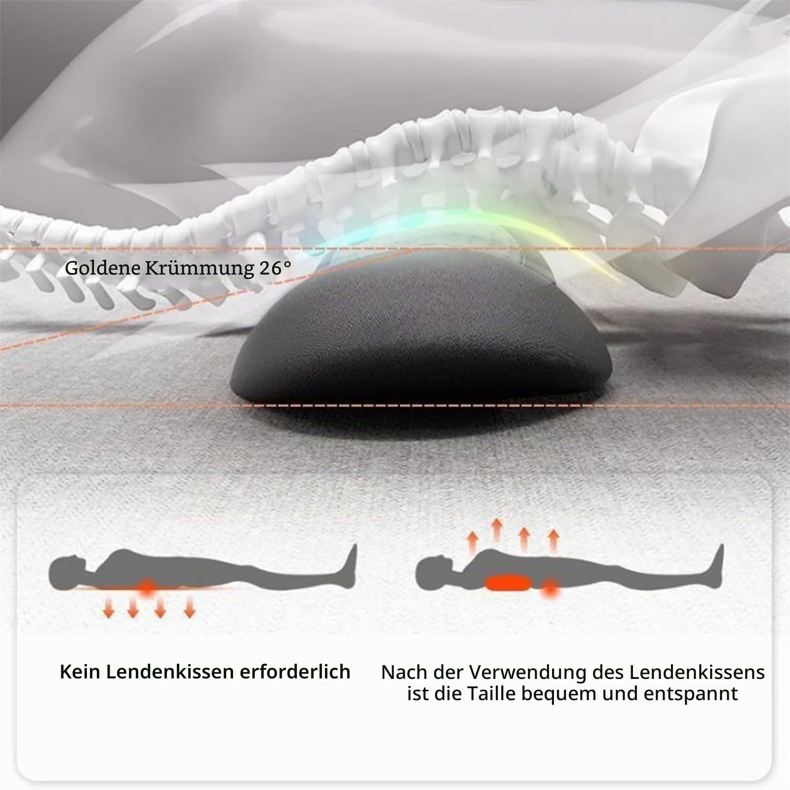 Triple Fusion Massagegerät, Tragbares 3-in-1-Rückenmassagekissen Für Nacken, Schultern Und Rücken, Wiederaufladbares Elektrisches Lordosenstützkissen, Mit Traktion