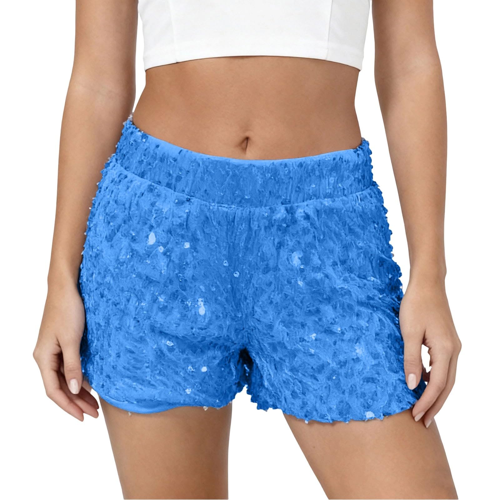 Short à paillettes haut de gamme finition brillante pour tenue de soirée - 5