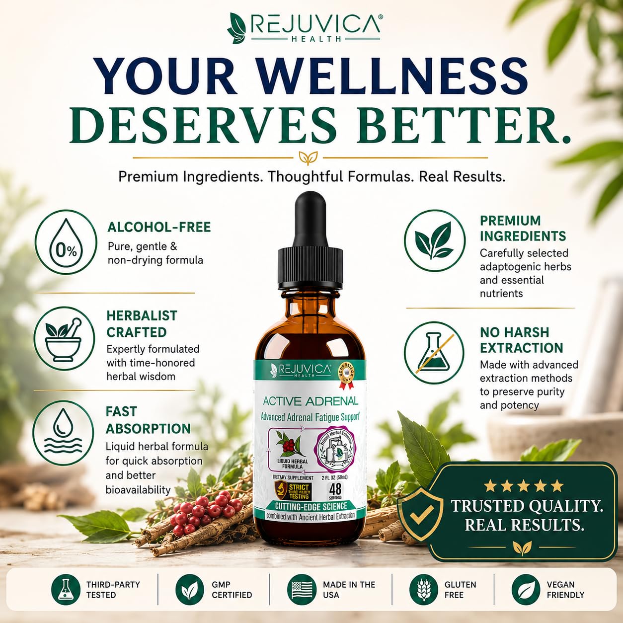 Active Adrenal - Advanced Adrenal Support Tincture - Liquid Delivery for Better Absorption - Ashwagandha, B-Vitamins, Magnesium and More — Amazon image 6