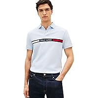 Tommy Hilfiger Polo da Uomo Hilfiger con Inserto sul Petto Reg MW0MW38130 S/S