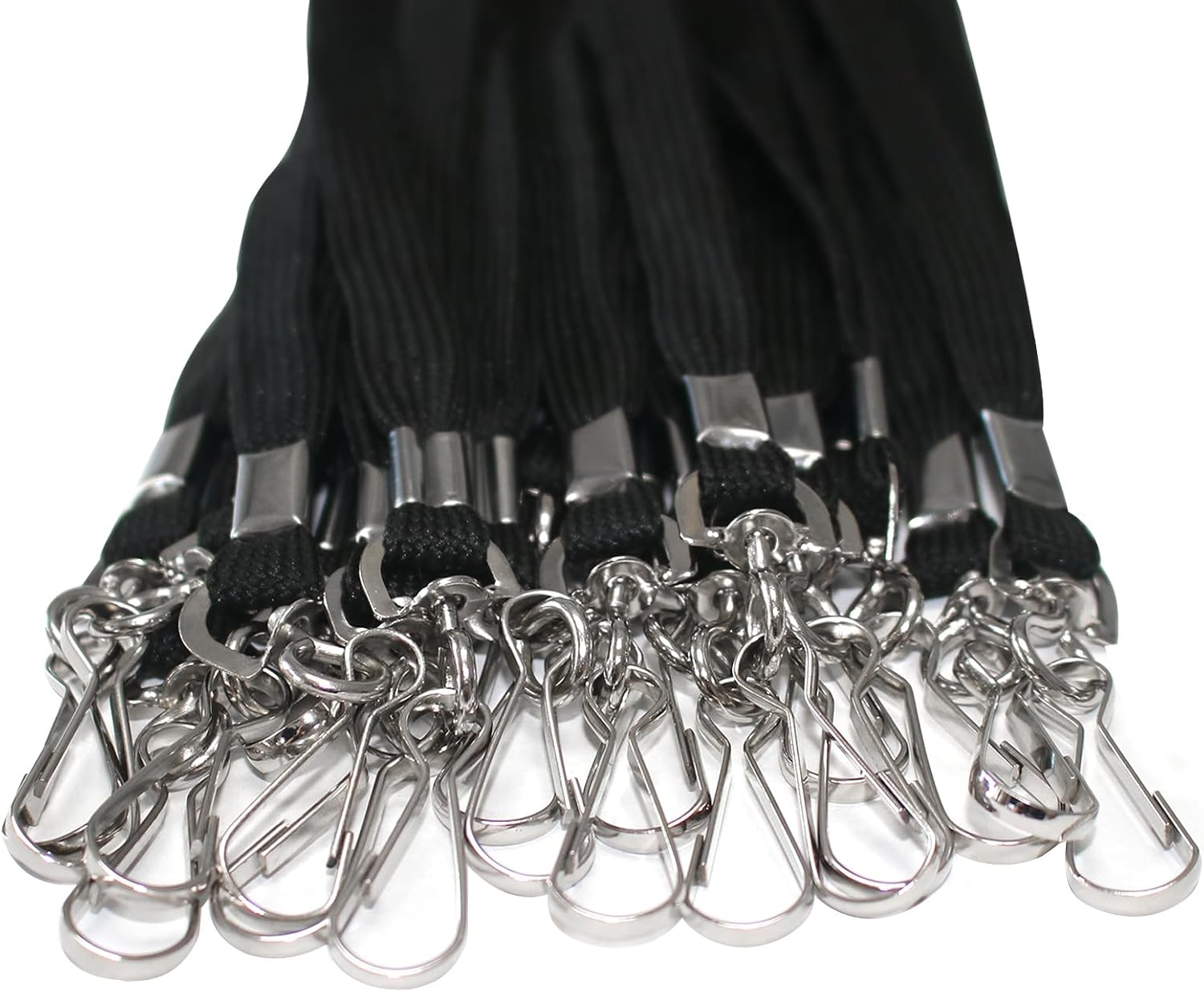60 Pcs Breakaway Lanyards Safety Black Lanyard with Swivel J Hook Premium Bulk Flat Lanyards 36" for ID Name Badge Holder, ID Badges Cruise, School, Students, Coach, Festival and Hang Keys